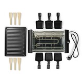 Nedis FCRA220FBK6 Gourmetstel voor 6 personen (Raclette, Grill, 1000W)
