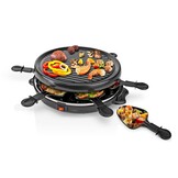 Nedis FCRA200FBK6 Gourmetstel voor 6 personen (Raclette, Grill, 800W)