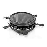 Nedis FCRA200FBK6 Gourmetstel voor 6 personen (Raclette, Grill, 800W)
