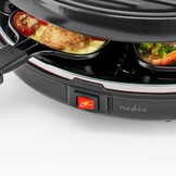 Nedis FCRA200FBK6 Gourmetstel voor 6 personen (Raclette, Grill, 800W)
