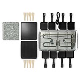 Nedis FCRA300FBK8 Gourmetstel voor 8 personen (Raclette, Steen, Grill, 1400W)