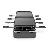 Nedis FCRA300FBK8 Gourmetstel voor 8 personen (Raclette, Steen, Grill, 1400W)