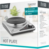 Teesa TSA0202 Elektrische Kookplaat (1 pits, 1500W, RVS)
