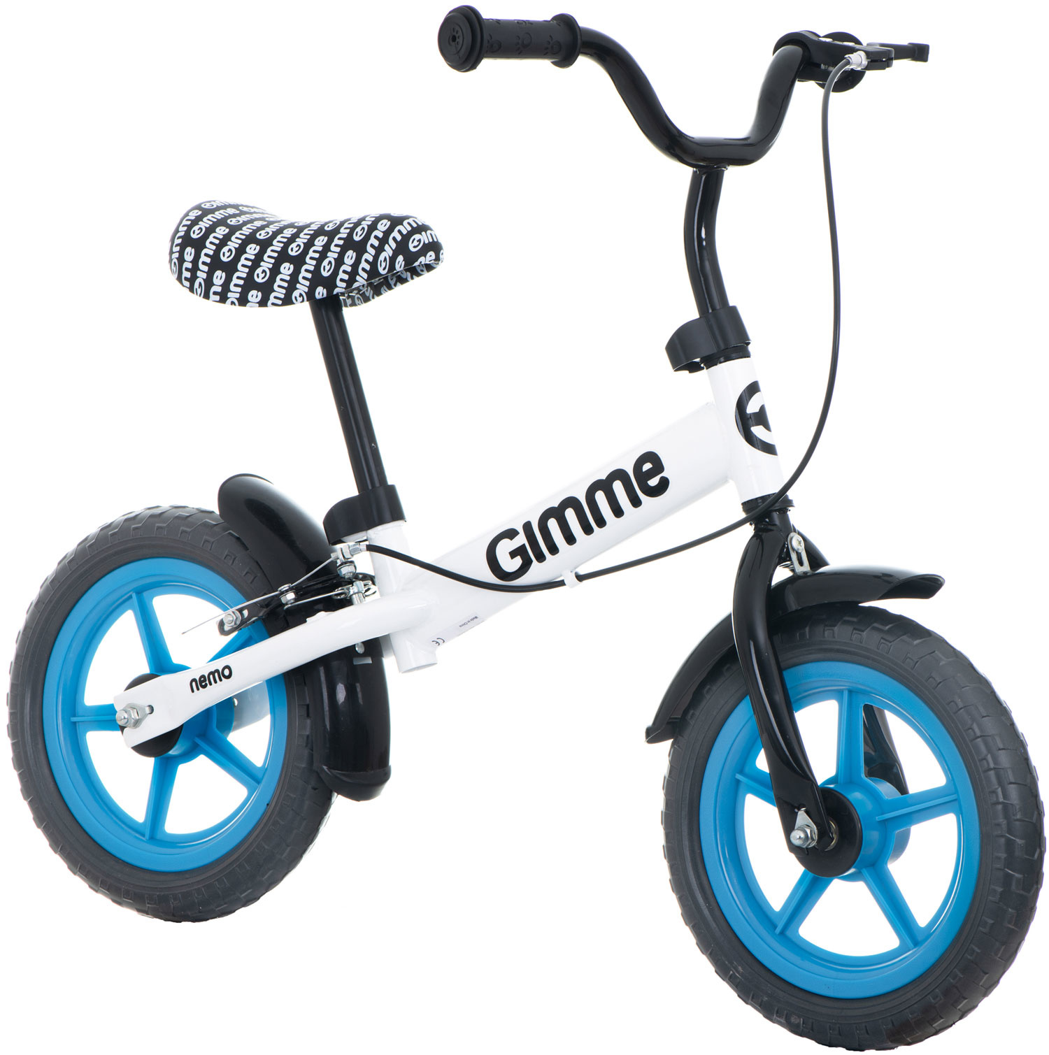 Gimme Nemo Loopfiets met Rem Blauw - Leeftijd 2+