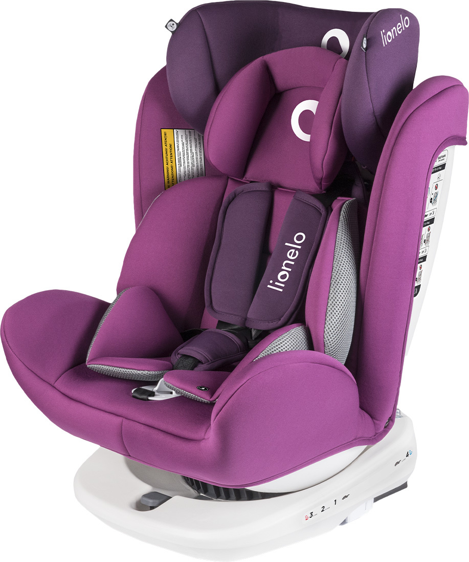 Lionelo Bastiaan Autostoel (Paars, Isofix, 360°, 0-36 kg)