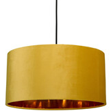 Smartwares IDE-60057 Hanglamp Fluweel Geel (Ø40 cm, E27 fitting)