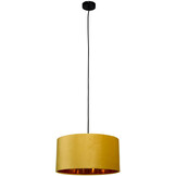 Smartwares IDE-60057 Hanglamp Fluweel Geel (Ø40 cm, E27 fitting)
