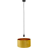 Smartwares IDE-60057 Hanglamp Fluweel Geel (Ø40 cm, E27 fitting)