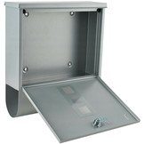 Malatec 1187 Wandbrievenbus met Krantenrol (Zilver, 2 sleutels)