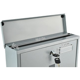 Malatec 1187 Wandbrievenbus met Krantenrol (Zilver, 2 sleutels)