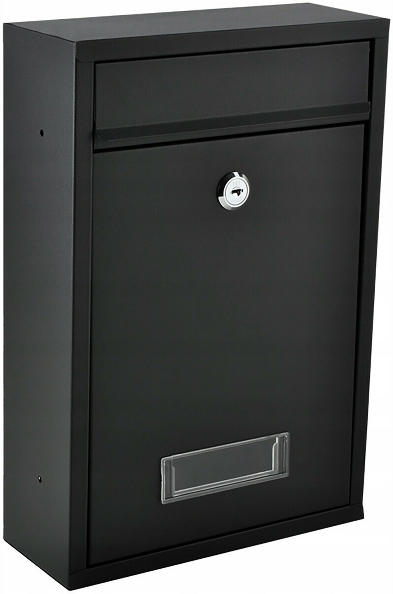 Malatec 6237 Wandbrievenbus (Zwart, 2 sleutels)