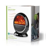 Nedis HTFA21BK Keramische Ventilatorkachel met Sfeerhaard (1500W, 15 m²)