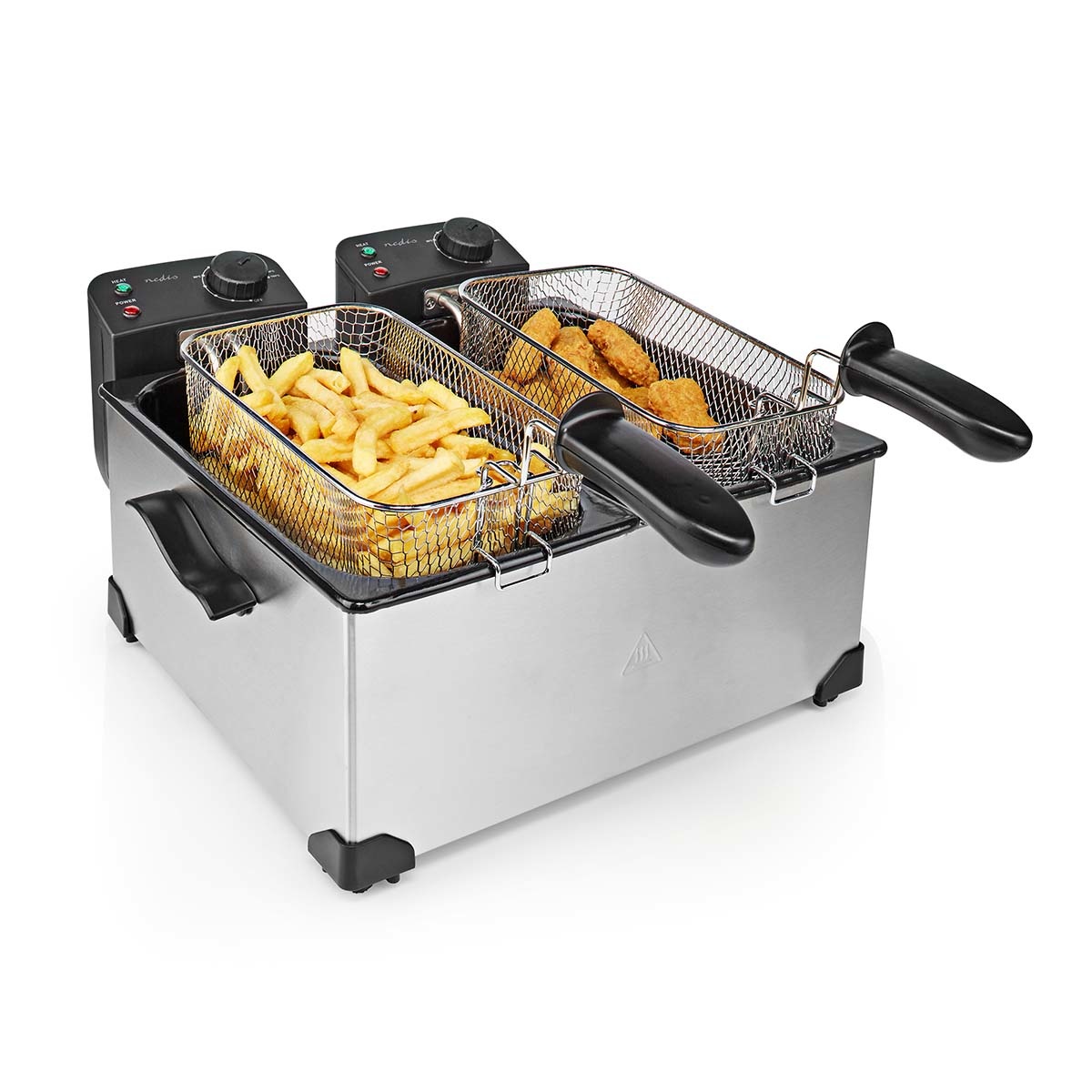Nedis KADF601FSR Dubbele Frituurpan Aluminium (2x 3L, 3600W)