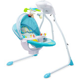 Caretero Bugies Babyschommel Elektrische (Blauw, Timer, Draaibare zitting, Verlichting)