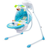 Caretero Bugies Babyschommel Elektrische (Blauw, Timer, Draaibare zitting, Verlichting)