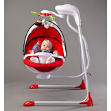 Caretero Bugies Babyschommel Elektrische (Blauw, Timer, Draaibare zitting, Verlichting)