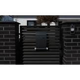 Malatec 12329 Wandbrievenbus met Krantenrol - Antraciet