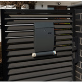 Malatec 12329 Wandbrievenbus met Krantenrol - Antraciet