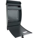 Malatec 12329 Wandbrievenbus met Krantenrol - Antraciet