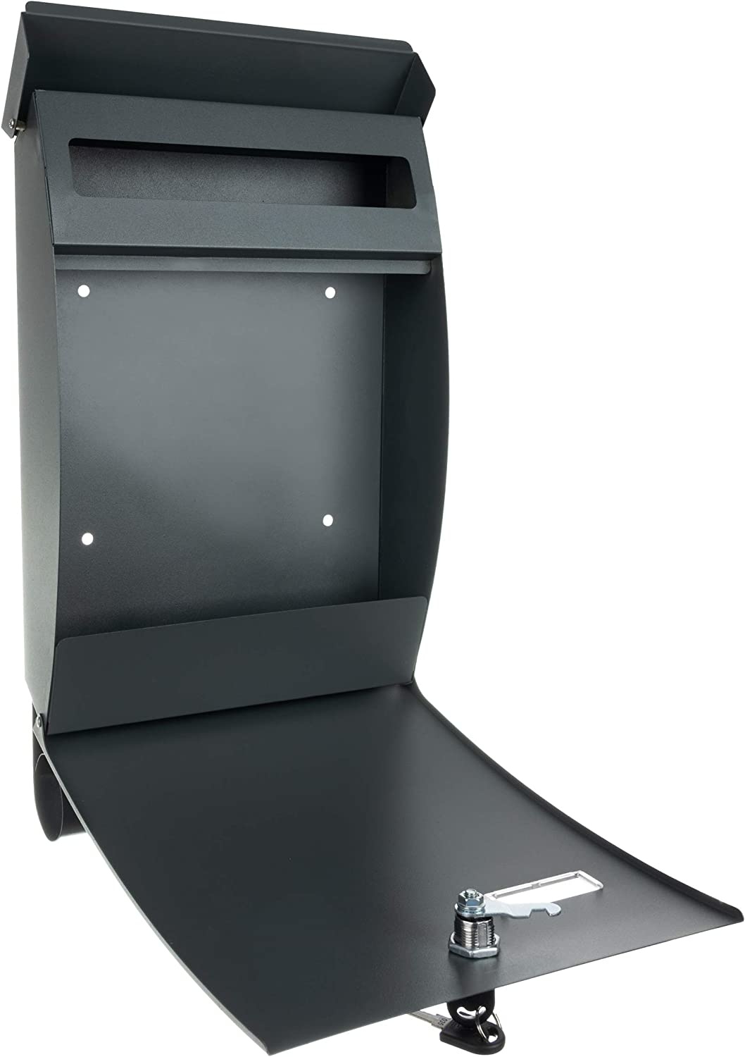 Malatec 12329 Wandbrievenbus met Krantenrol - Antraciet