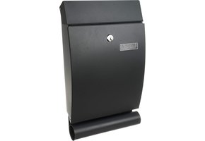 Malatec 12329 Wandbrievenbus met Krantenrol - Antraciet