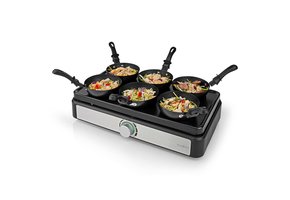 Nedis FCRA310FBK6 Wokset + Bakplaat voor 6 Personen