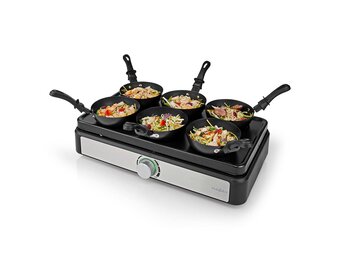 Nedis FCRA310FBK6 Wokset + Bakplaat voor 6 Personen