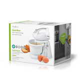 Nedis KAHM110CWT Handmixer met Mengkom (200W, Turbo-functie, 5-snelheden)