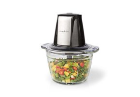 Nedis KAMC300CGY Hakmolen met 1L Glazen Kom