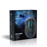 Nedis GMWD210BK Gaming Muis 1.5 meter (USB, 6-knops, 1200-3600 DPI, LED)