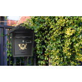 Malatec 12328 Wandbrievenbus (Zwart, 2 sleutels)