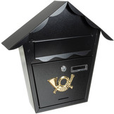 Malatec 12328 Wandbrievenbus (Zwart, 2 sleutels)