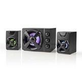 Nedis GSPR31021BK Subwoofer Gaming Speakerset (Geschikt voor PC, USB gevoed, 33W)