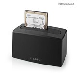 Nedis HDDUSB3210BK Docking Station voor 1x HDD/SSD (USB 3.2 Gen1, SATA III, Kloonfunctie)
