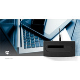 Nedis HDDUSB3210BK Docking Station voor 1x HDD/SSD (USB 3.2 Gen1, SATA III, Kloonfunctie)