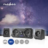 Nedis GSPR21022BK Subwoofer Gaming Speakerset (Geschikt voor PC, USB gevoed, 48W)