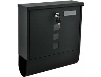 Malatec 6244 Wandbrievenbus met Krantenrol - Zwart