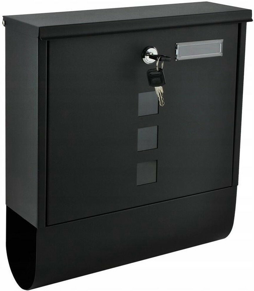 Malatec 6244 Wandbrievenbus met Krantenrol - Zwart