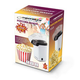 Esperanza Poof Popcornmachine (Hetelucht, Zonder olie, Klaar in 2 min, 1200W)