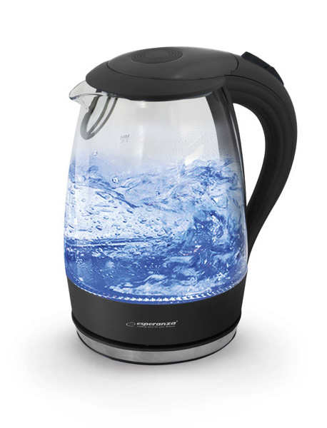 Esperanza Salto Angel Elektrische Waterkoker (1,7 Liter, 2200W, Zwart)