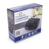 Esperanza Titanium Casserole Tosti Ijzer (700W, Anti-aanbaklaag, Zwart)