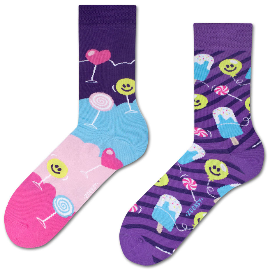 Zooksy mixTURY 2-pack Sokken - Sweets
