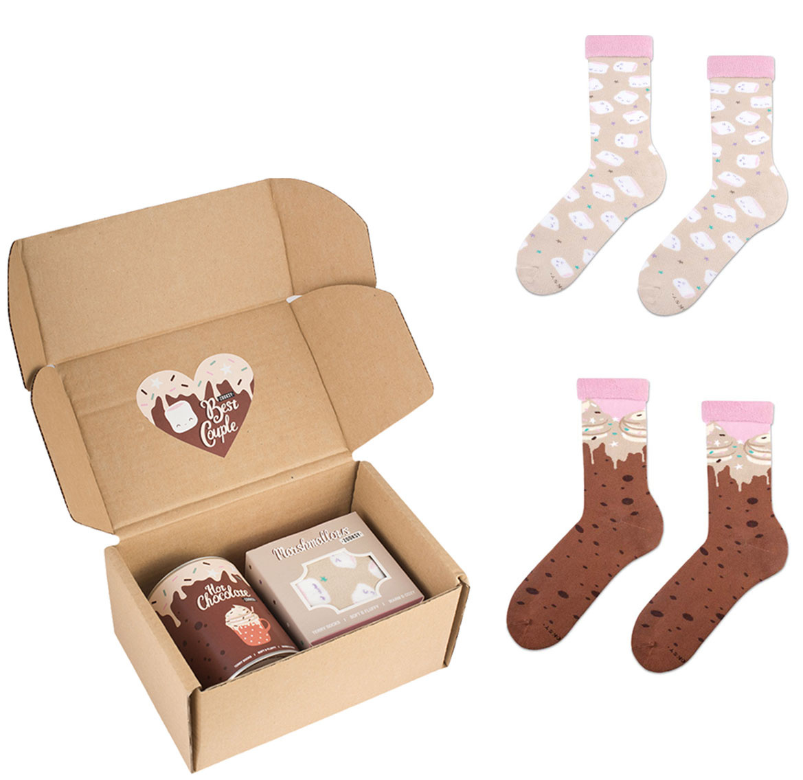 Zooksy Warm winter 2-pack Terry Sokken - Best Couple