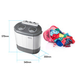 Camry CR 8052 Mini Wasmachine met Centrifuge - Vulgewicht 3 kg