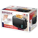 BROCK Electronics Broodrooster BT 1005 BK (6 standen, Ontdooifunctie, Zwart)