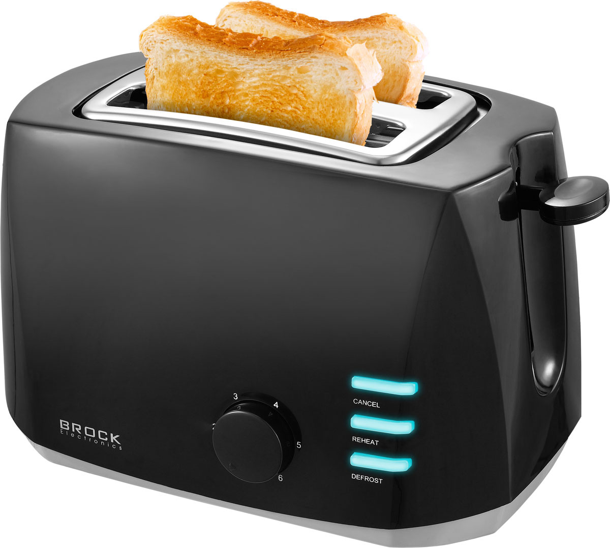 BROCK Electronics Broodrooster BT 1005 BK (6 standen, Ontdooifunctie, Zwart)