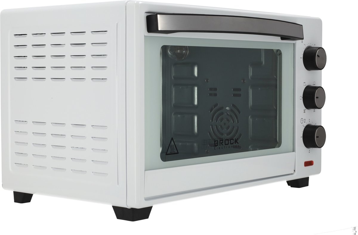 BROCK Electronics Oven TO 3001 WH (30 liter, Hetelucht, Grill, Wit)