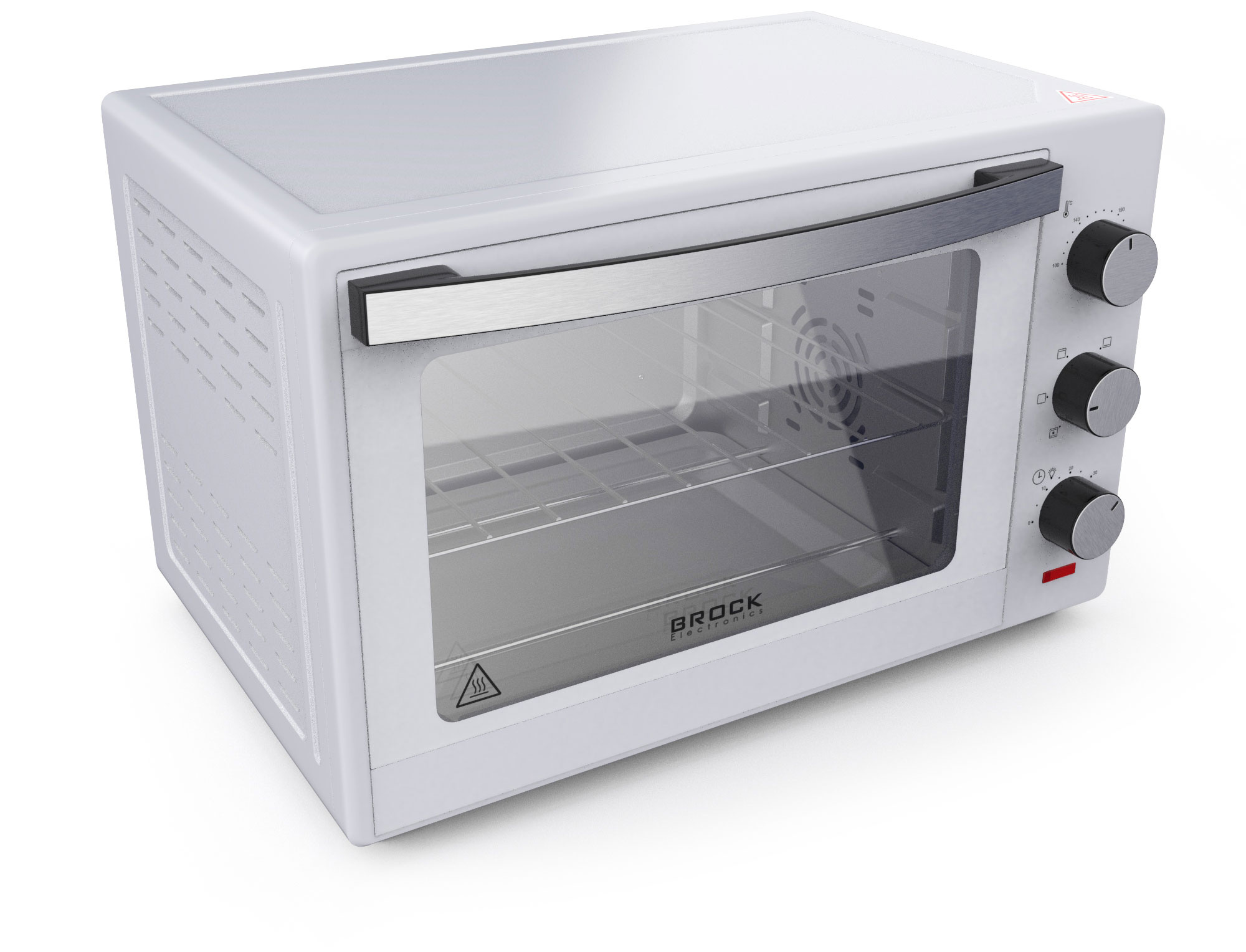 BROCK Electronics Oven TO 3001 WH (30 liter, Hetelucht, Grill, Wit)