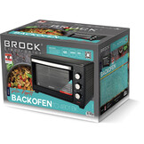 BROCK Electronics Oven TO 4801 BK (48 liter, Hetelucht, Grill, Zwart)