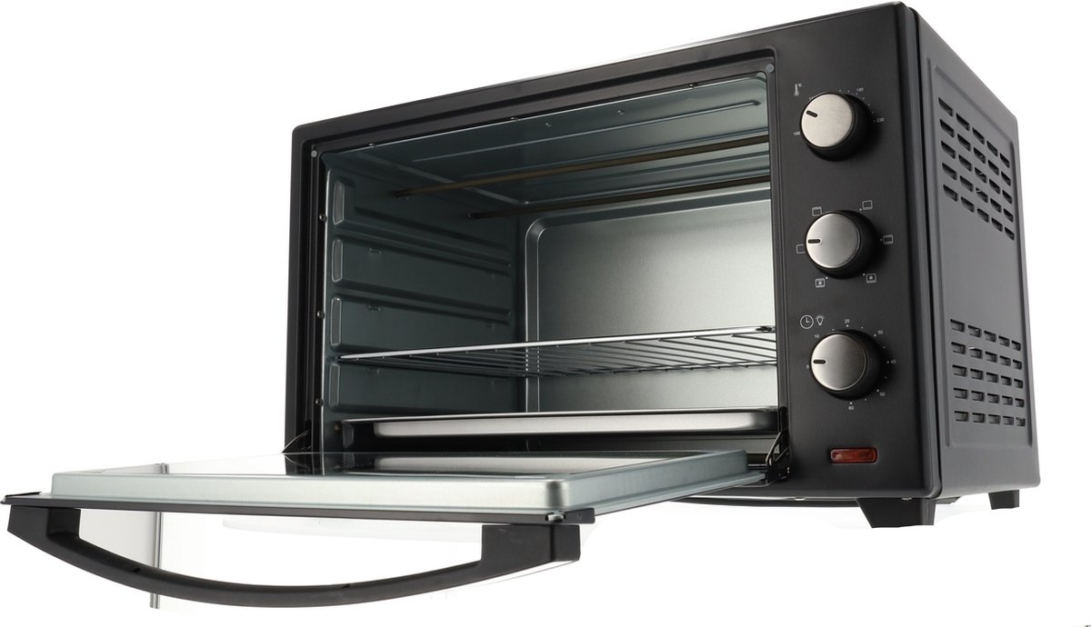 BROCK Electronics Oven TO 4801 BK (48 liter, Hetelucht, Grill, Zwart)